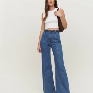 *NWT Reformation Leah Seamed High Rise Wide Leg Jeans